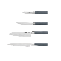 Набор из 4 кухонных ножей с универсальным блоком (4)